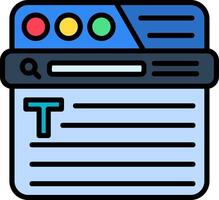 Text Formatting Line Filled Icon vector
