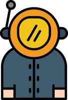 Astronaut Line Filled Icon vector