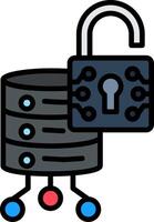 Server Line Filled Icon vector