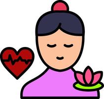 Health Line Filled Icon vector