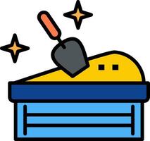 Sandbox Line Filled Icon vector