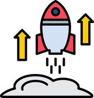 Startup Line Filled Icon vector