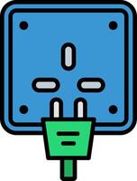Socket Line Filled Icon vector