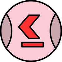 Less Than Line Filled Icon vector