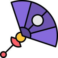 Fan Line Filled Icon vector