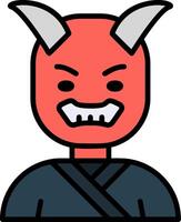 Hannya Line Filled Icon vector