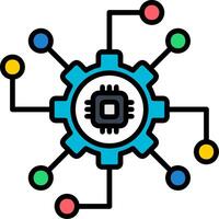 Automated Line Filled Icon vector
