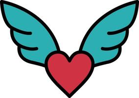 Wings Line Filled Icon vector