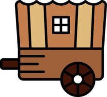 Cart Line Filled Icon vector