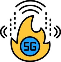 Fast Speed Line Filled Icon vector