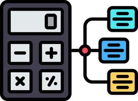 Database Table Line Filled Icon vector