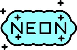 Neon Line Filled Icon vector