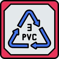 Polyvinyl Chloride Line Filled Icon vector