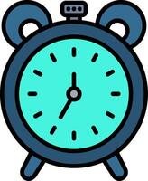 Alarm Clock Line Filled Icon vector
