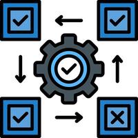 Unit Testing Line Filled Icon vector