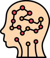 Artificial Intelligence Line Filled Icon vector