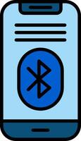 Bluetooth Line Filled Icon vector