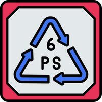 Polycarbonate Line Filled Icon vector