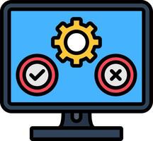 Software Testing Line Filled Icon vector