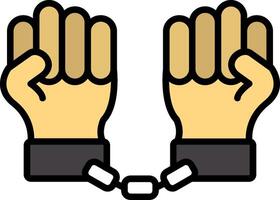 Slave Line Filled Icon vector