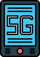 Mobile Line Filled Icon vector