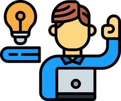 Learn More Line Filled Icon vector