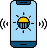 Light Sensor Line Filled Icon vector