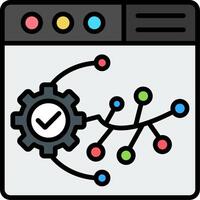 Version Control Line Filled Icon vector
