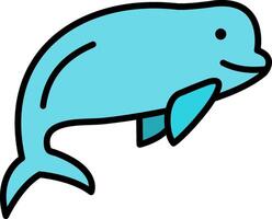 Beluga Line Filled Icon vector