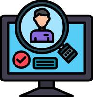 Hiring Line Filled Icon vector