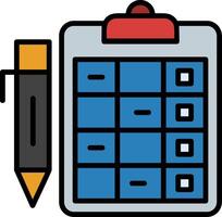 Transcript Line Filled Icon vector