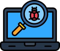 Debug Line Filled Icon vector