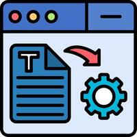 Text Generator Line Filled Icon vector