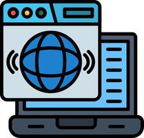 Web Line Filled Icon vector