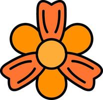 Freesia Line Filled Icon vector