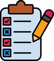 Notes Line Filled Icon vector