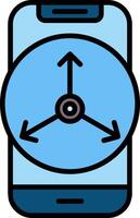 Accelerometer Sensor Line Filled Icon vector