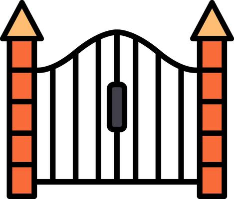 Gate Line Filled Icon