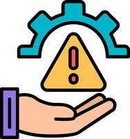 Risk Line Filled Icon vector