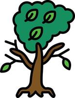 Tree Line Filled Icon vector