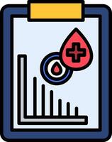 Report Line Filled Icon vector