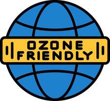 Ozone Friendly Line Filled Icon vector