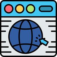 Web Line Filled Icon vector