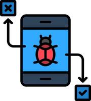 Testing Line Filled Icon vector