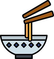 Udon Line Filled Icon vector