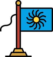 Argentina Flag Line Filled Icon vector