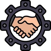 CRM Line Filled Icon vector