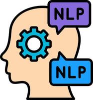 Nlp Line Filled Icon vector