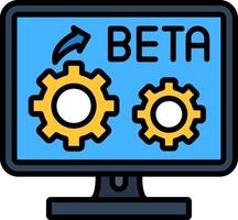 Beta Line Filled Icon vector