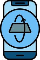 Tilt sensor Line Filled Icon vector